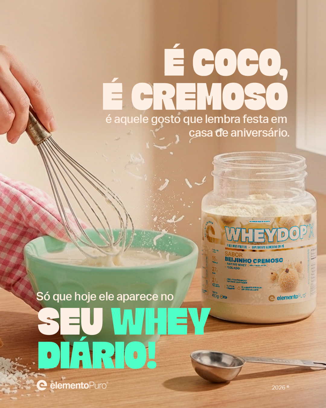Mousse de Beijinho Cremoso com WHEYDOP