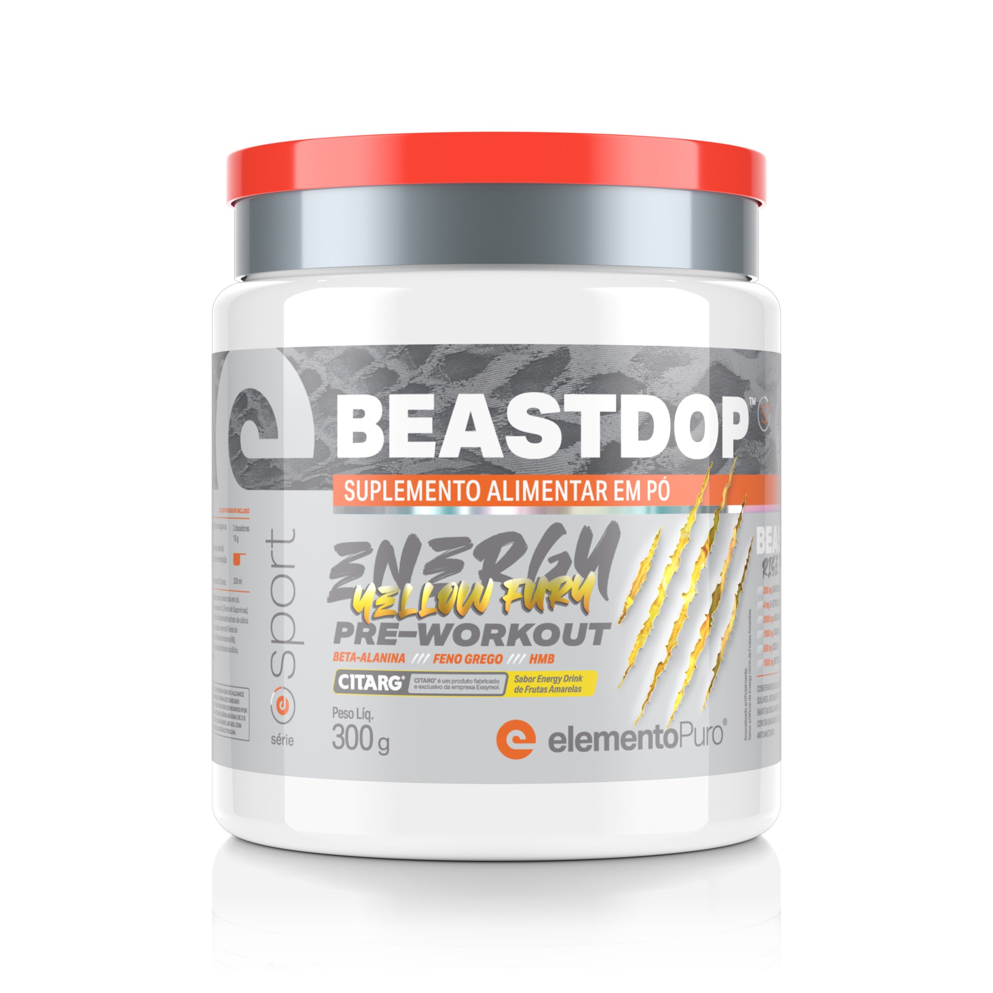 Pré-Treino BEASTDOP Frutas Amarelas 300g