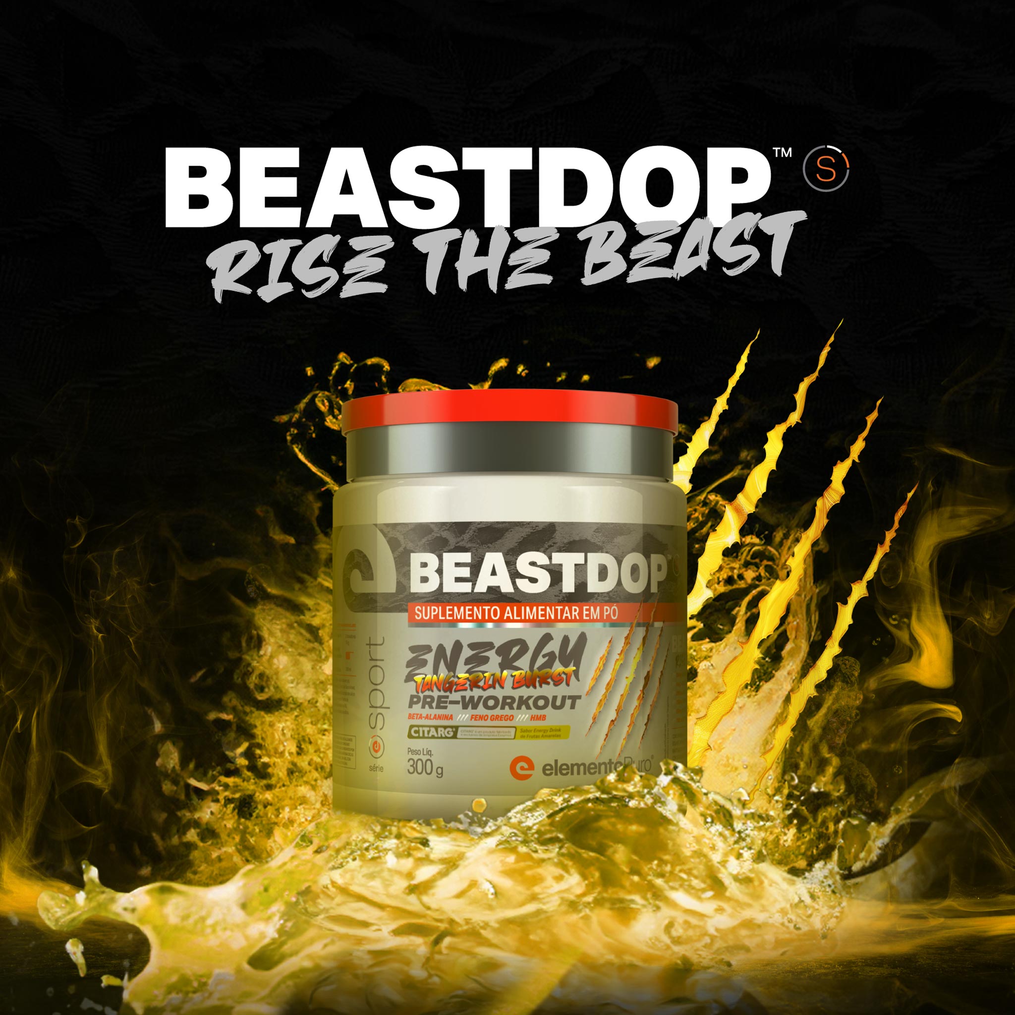 Pré-Treino BEASTDOP Frutas Amarelas 300g