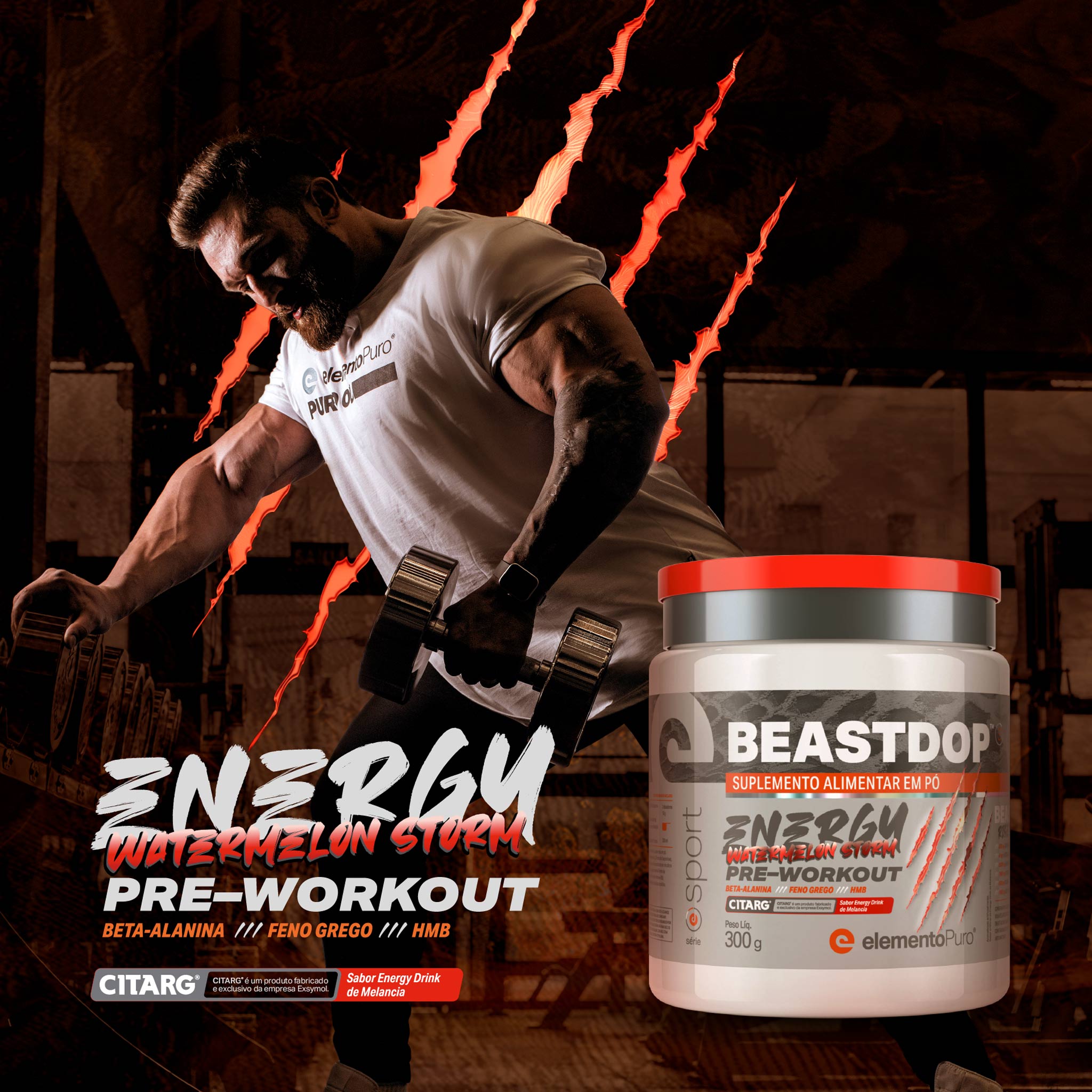 Pré-Treino BEASTDOP Melancia 300g