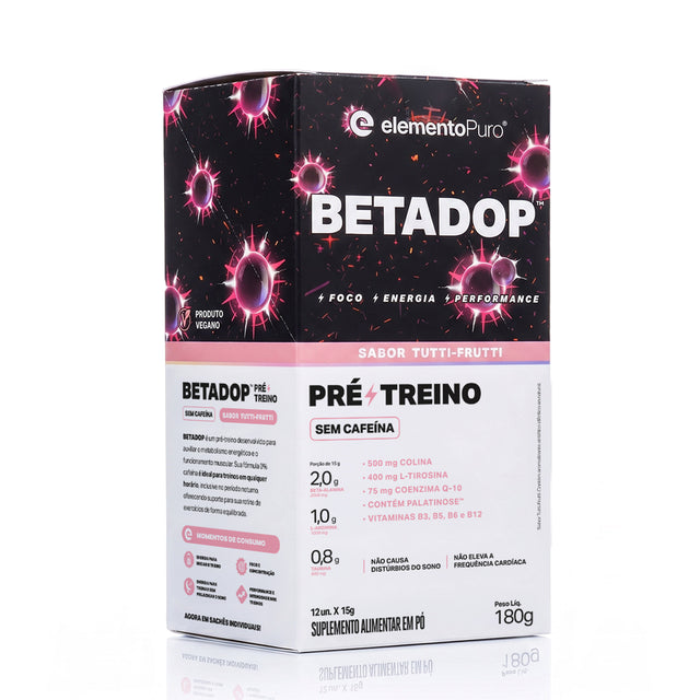 Pré-Treino BETADOP Tutti-Frutti Display 12x15g