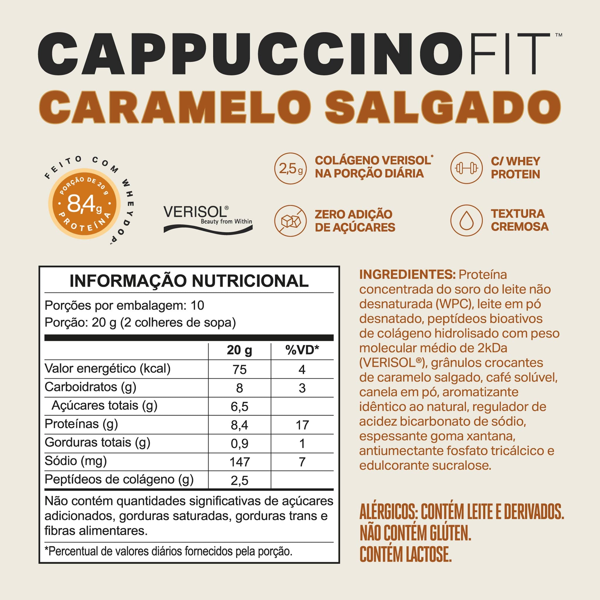 CAPPUCCINOFIT Caramelo Salgado 200g