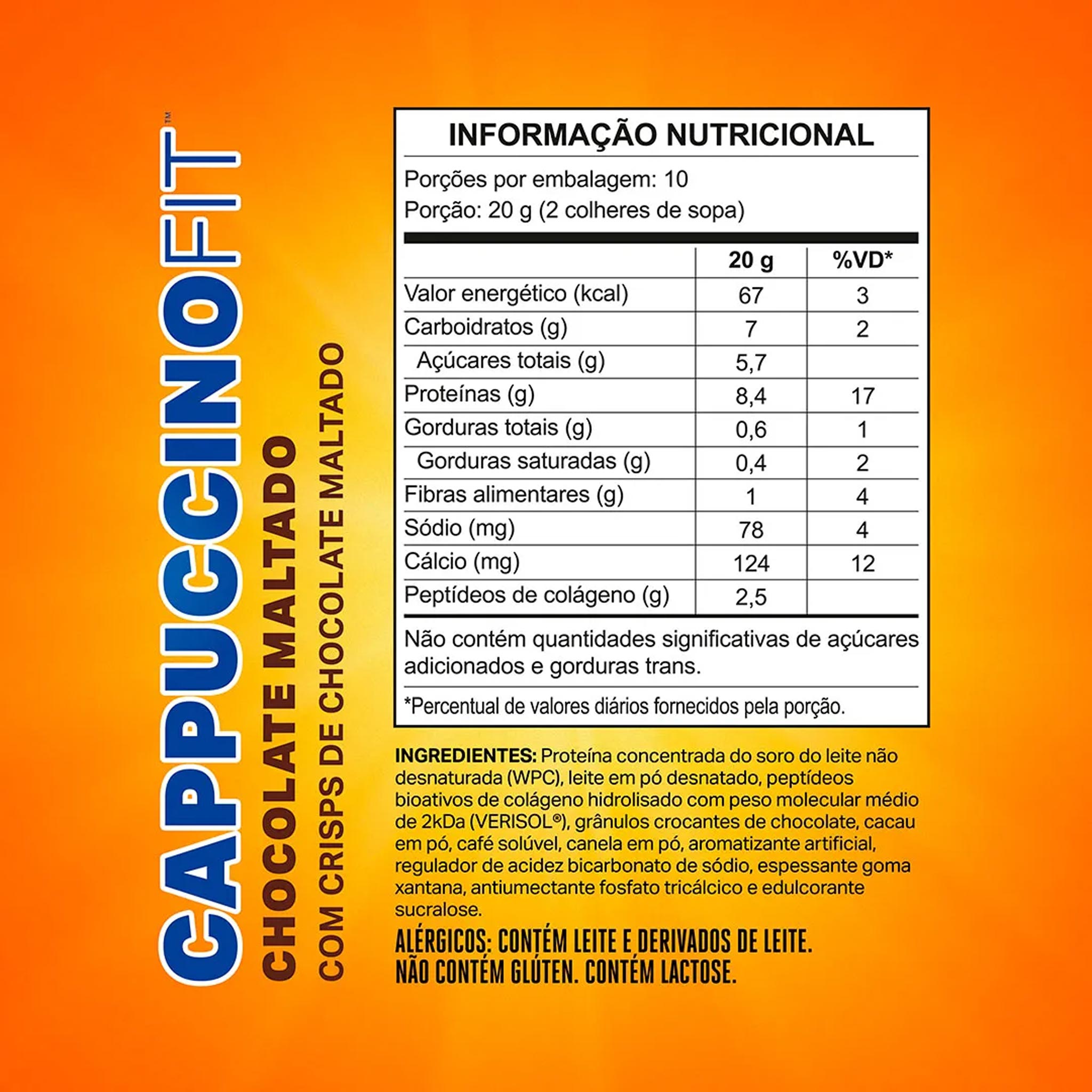 CAPPUCCINOFIT Chocolate Maltado 200g