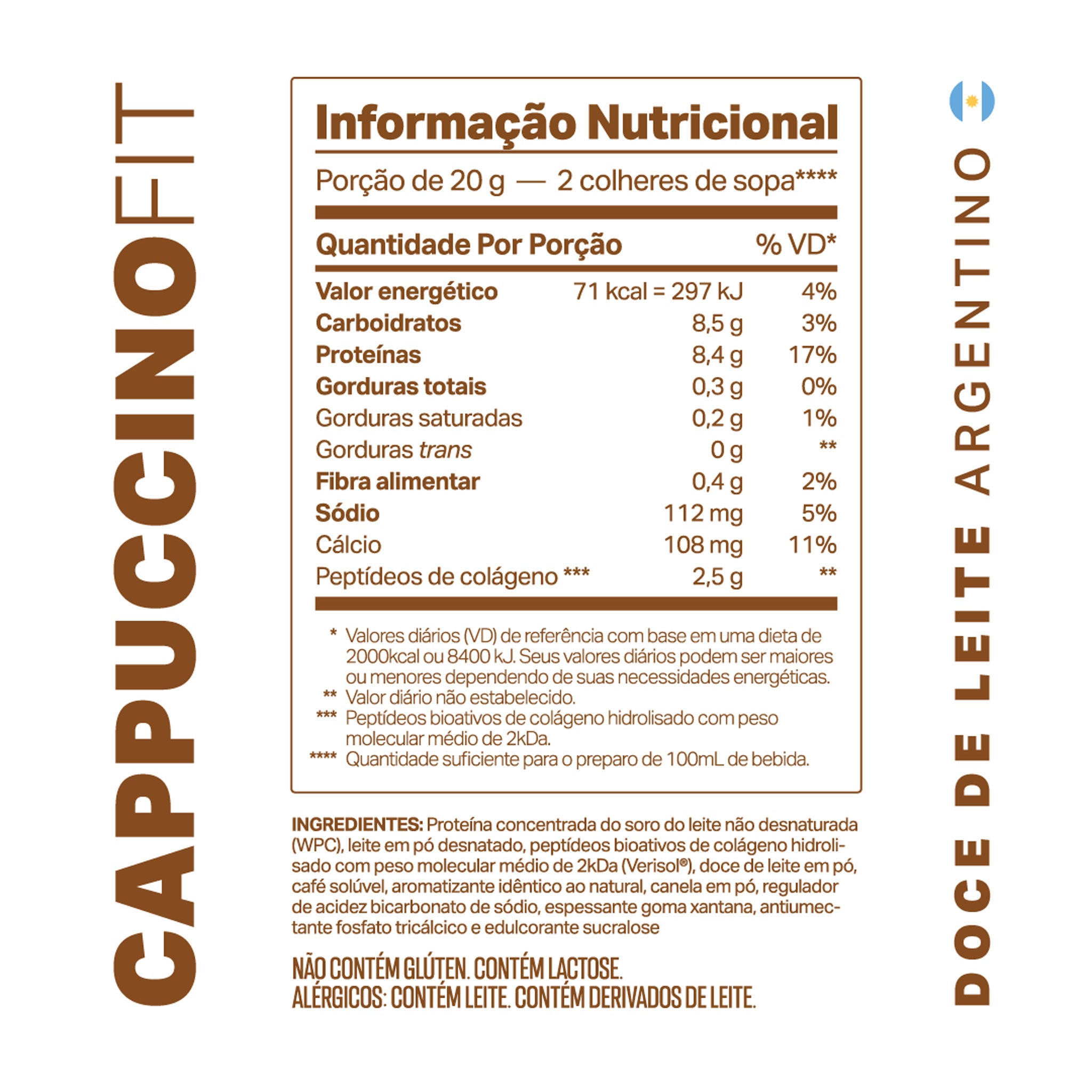 CAPPUCCINOFIT Doce de Leite Argentino 200g