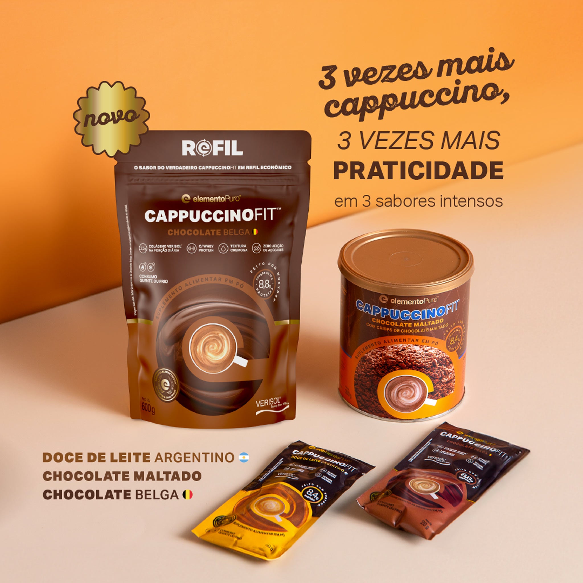 REFIL CAPPUCCINOFIT Chocolate Maltado 600g