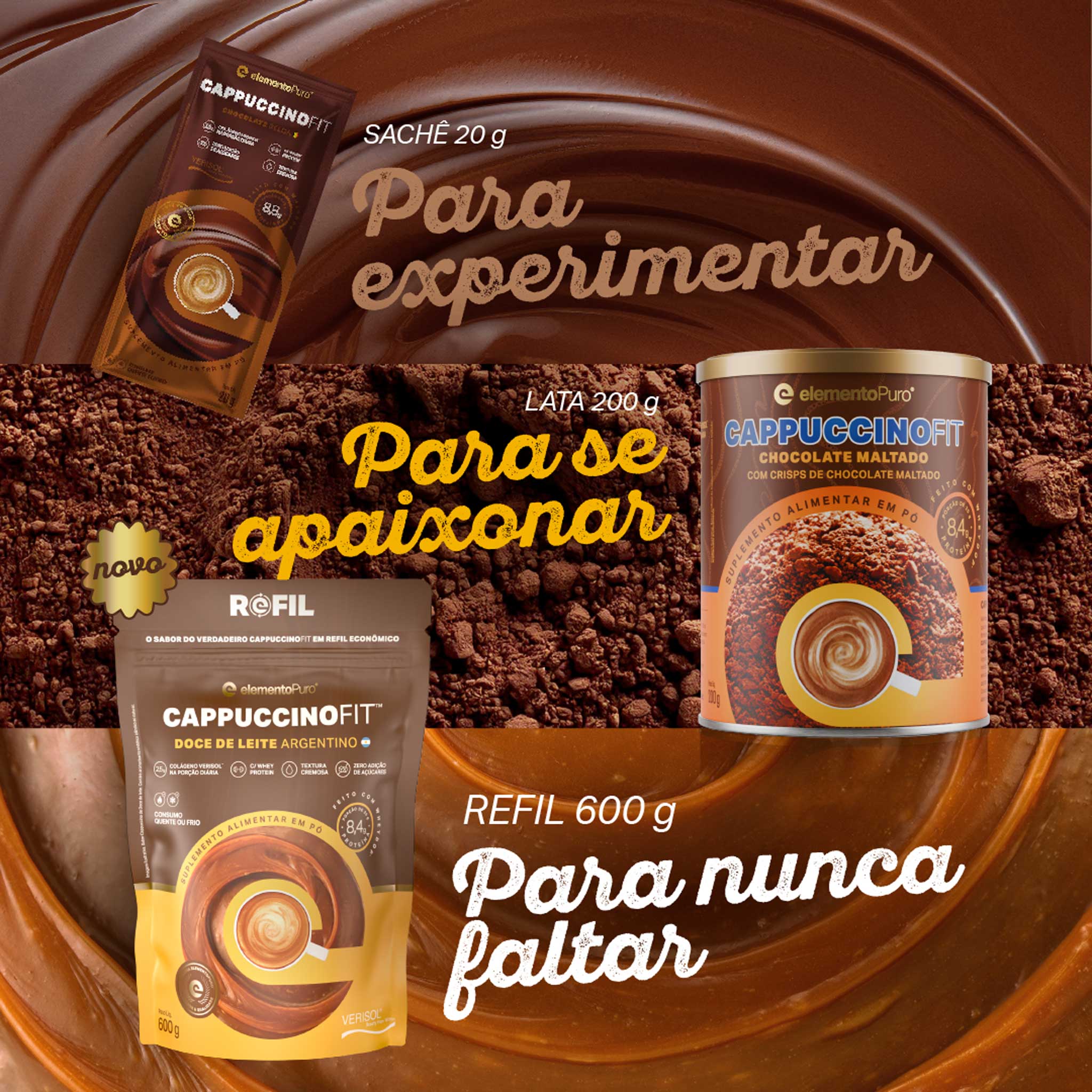 REFIL CAPPUCCINOFIT Chocolate Maltado 600g