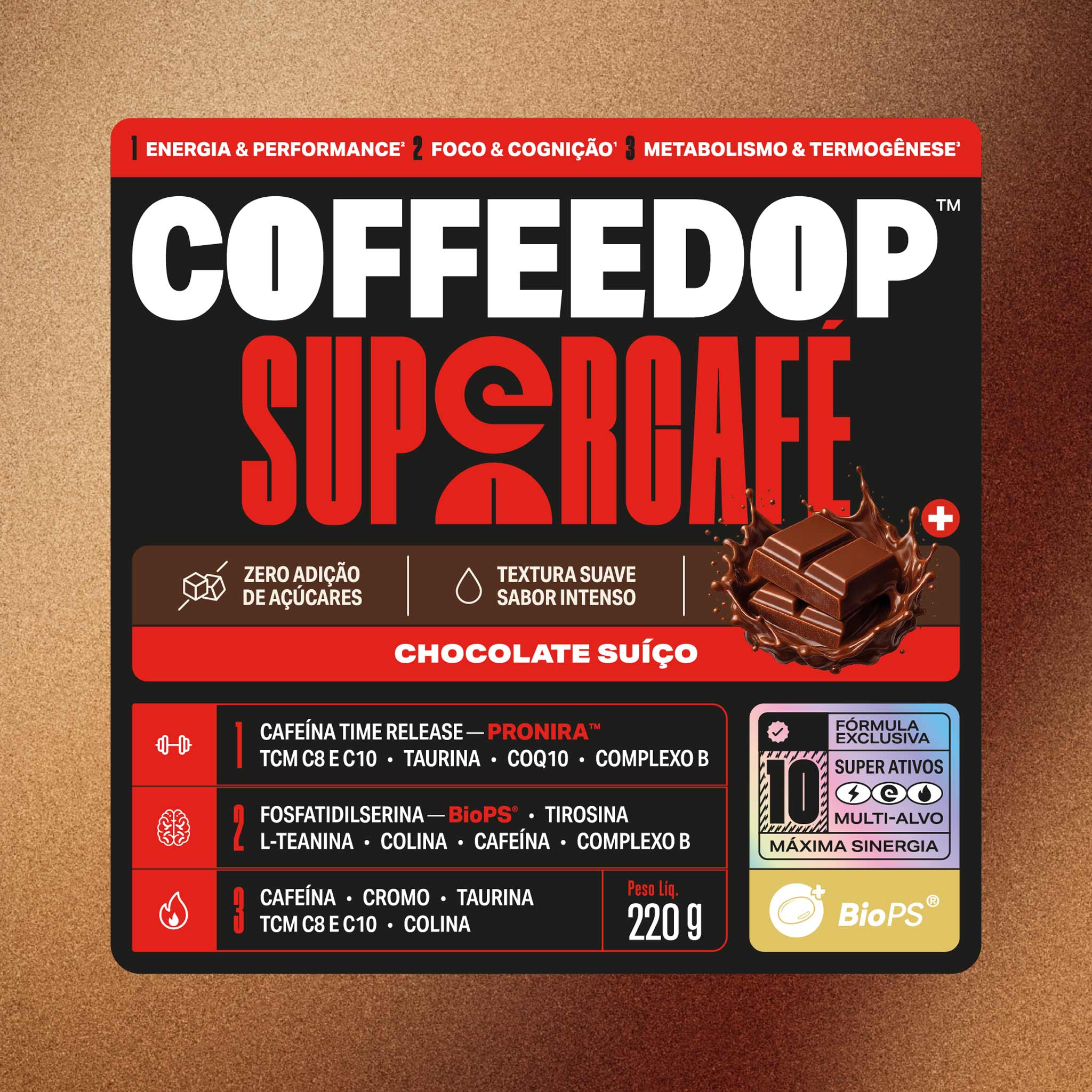 COFFEEDOP Supercafé Chocolate Suíço 220g