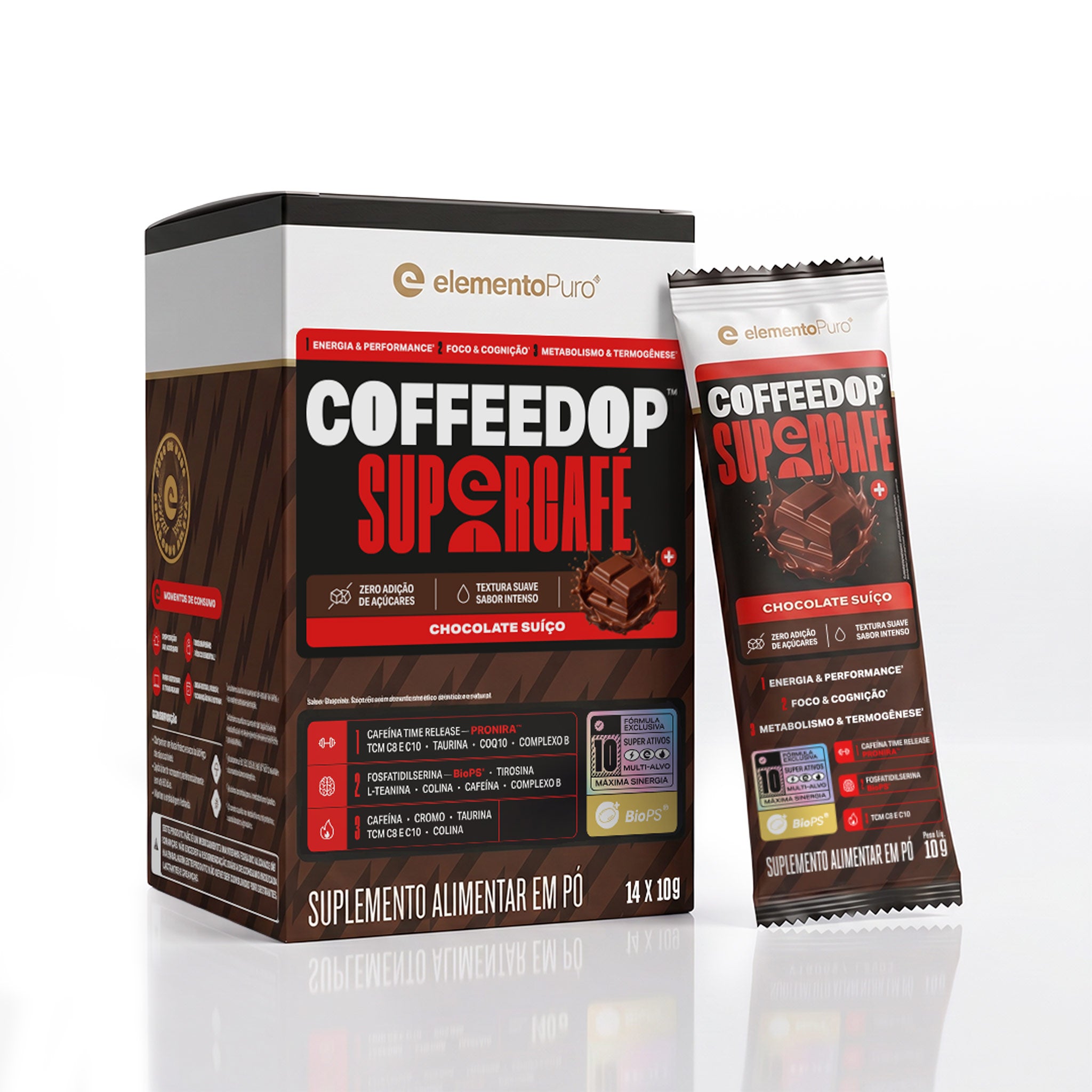 COFFEEDOP Supercafé Chocolate Suíço Display 14x10g