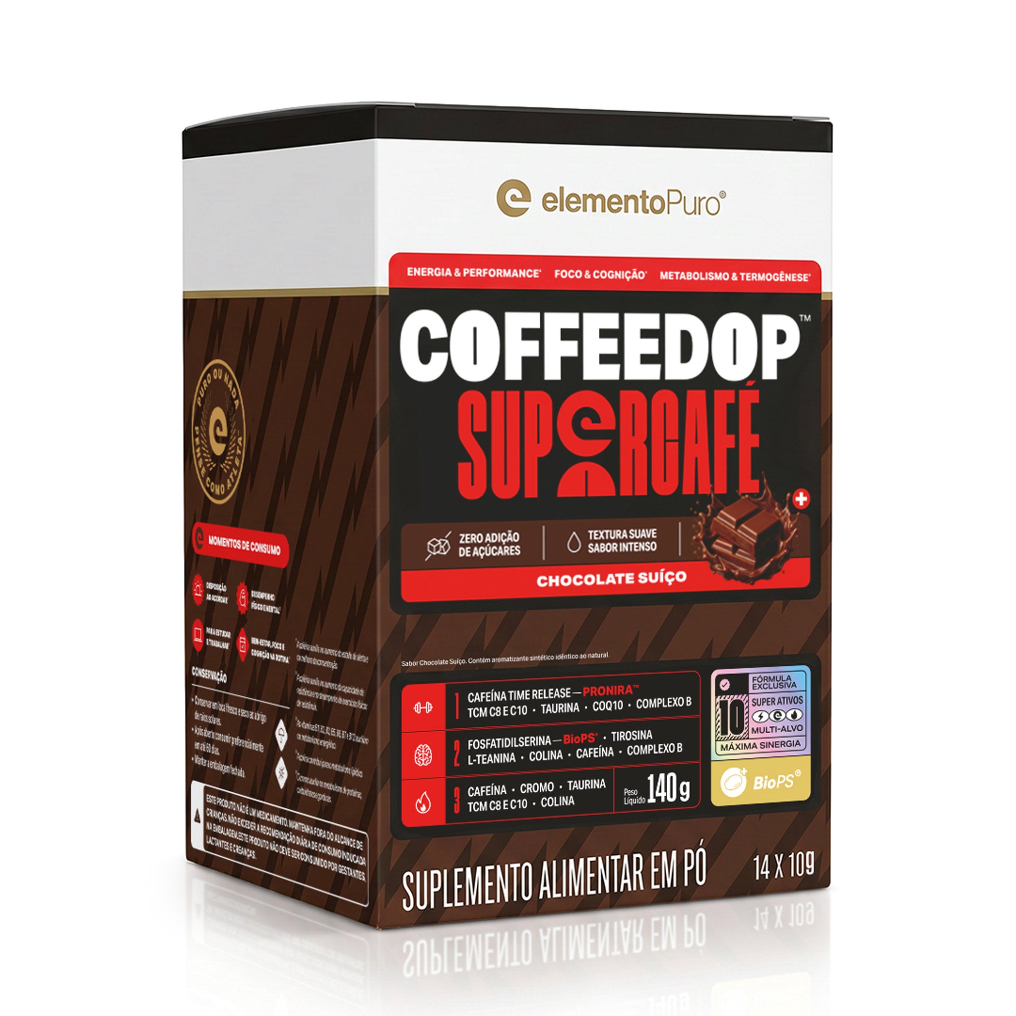 COFFEEDOP Supercafé Chocolate Suíço Display 14x10g
