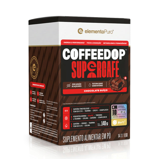 COFFEEDOP Supercafé Chocolate Suíço Display 14x10g