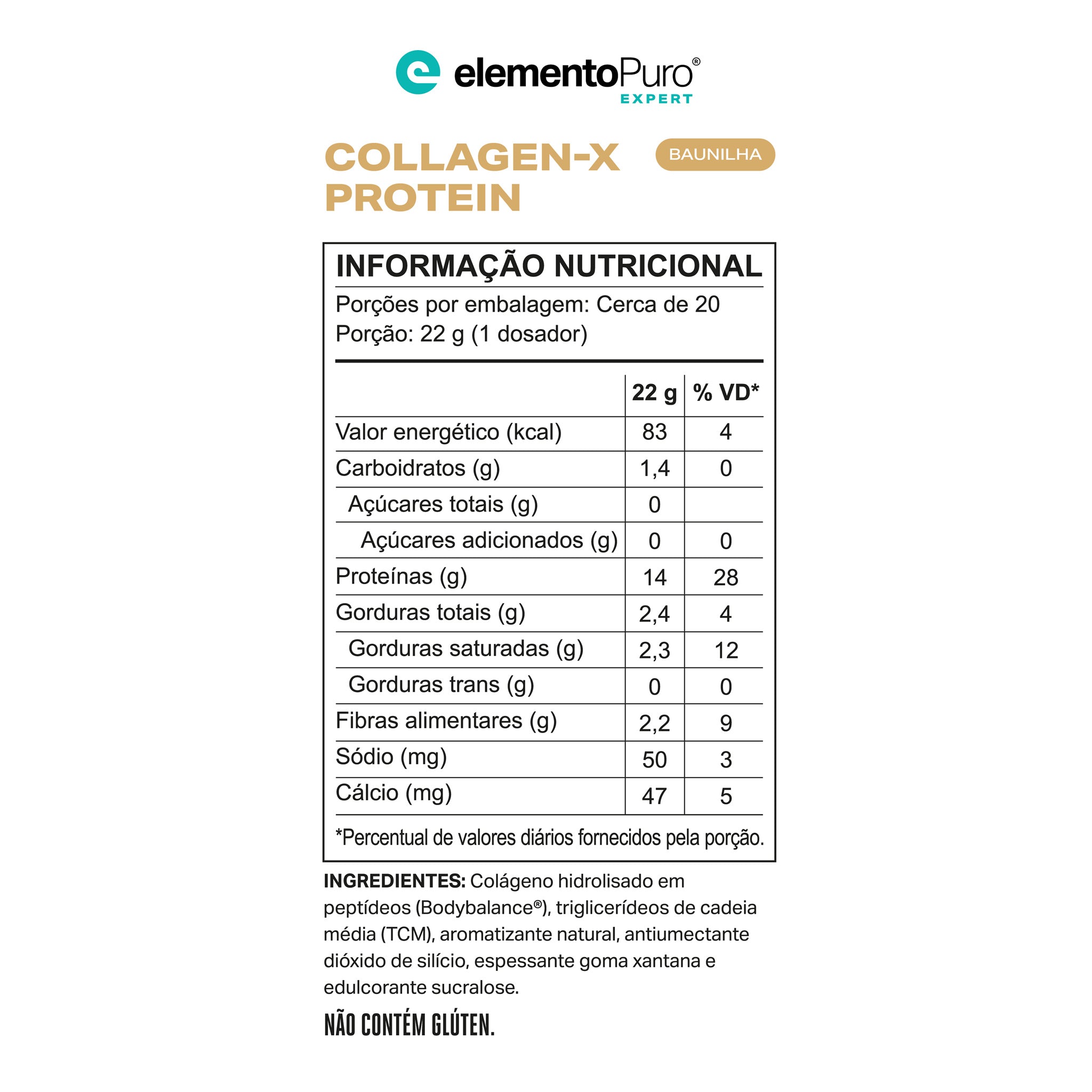 COLLAGEN-X PROTEIN BODYBALANCE® Baunilha 450g