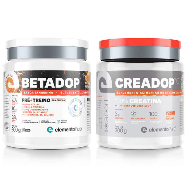 COMBO PERFORMANCE - CREADOP SPORT 300g + BETADOP Pré-Treino 300g