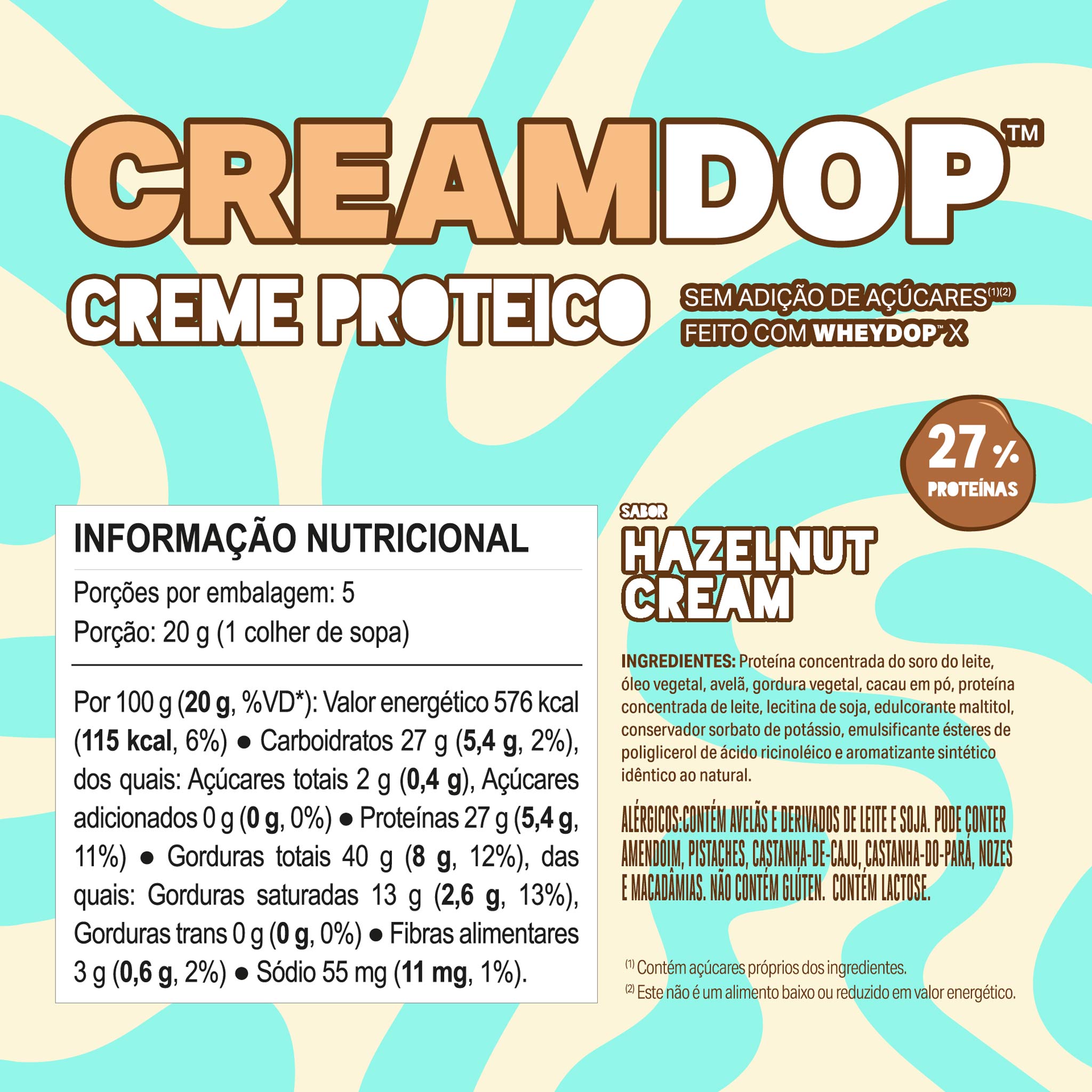 CREAMDOP Creme Proteico - Creme de Avelã 100g