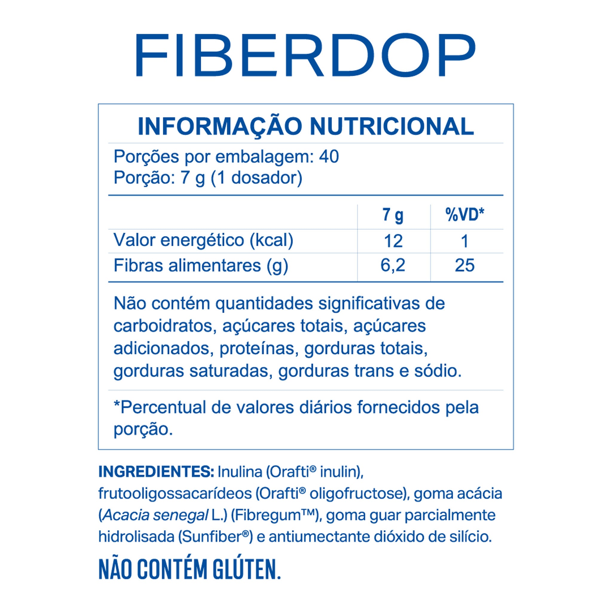 FIBERDOP Fibras Prebióticas 280g