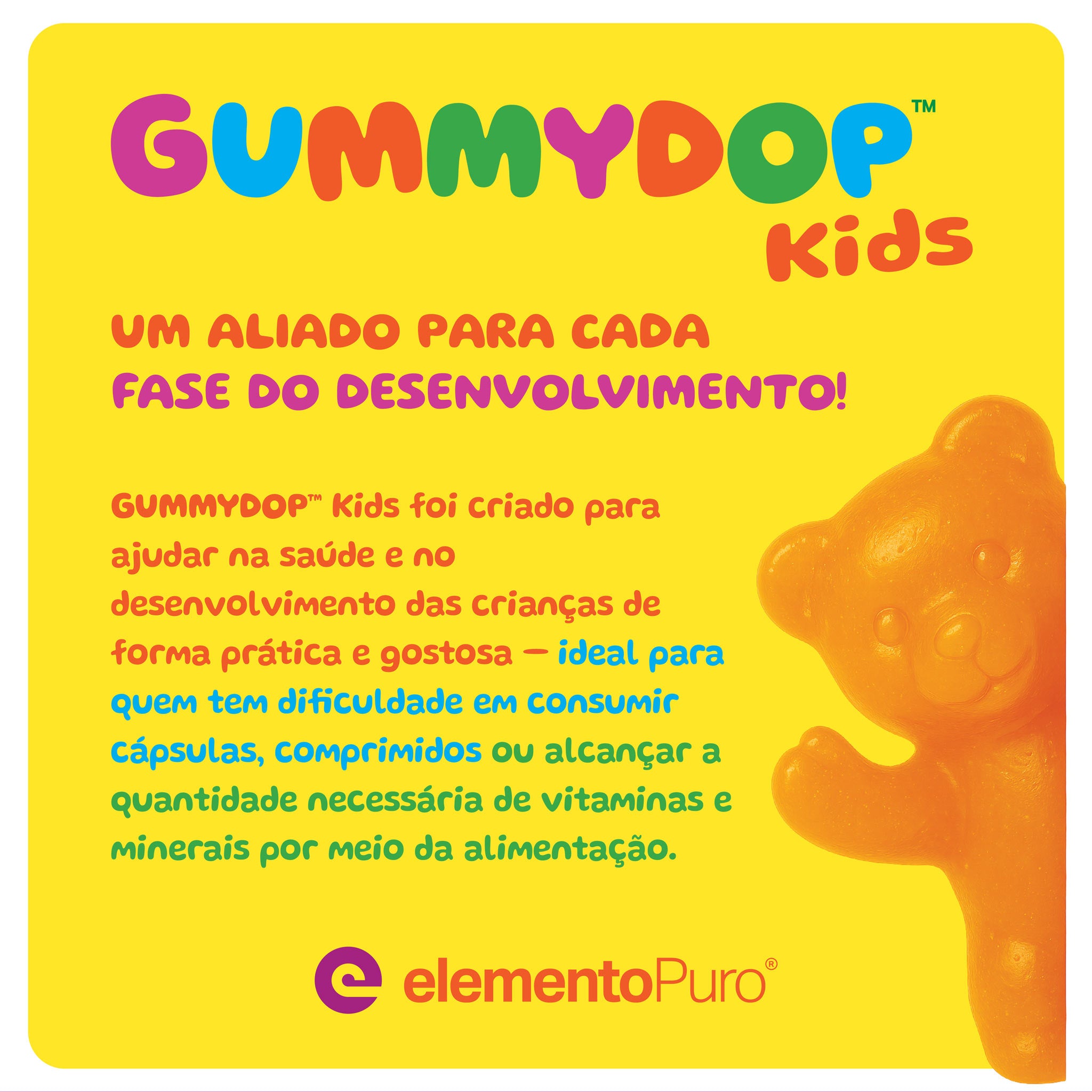 GUMMYDOP KIDS Multivitamínico A-Z Sabor Tangerina 60 Gomas