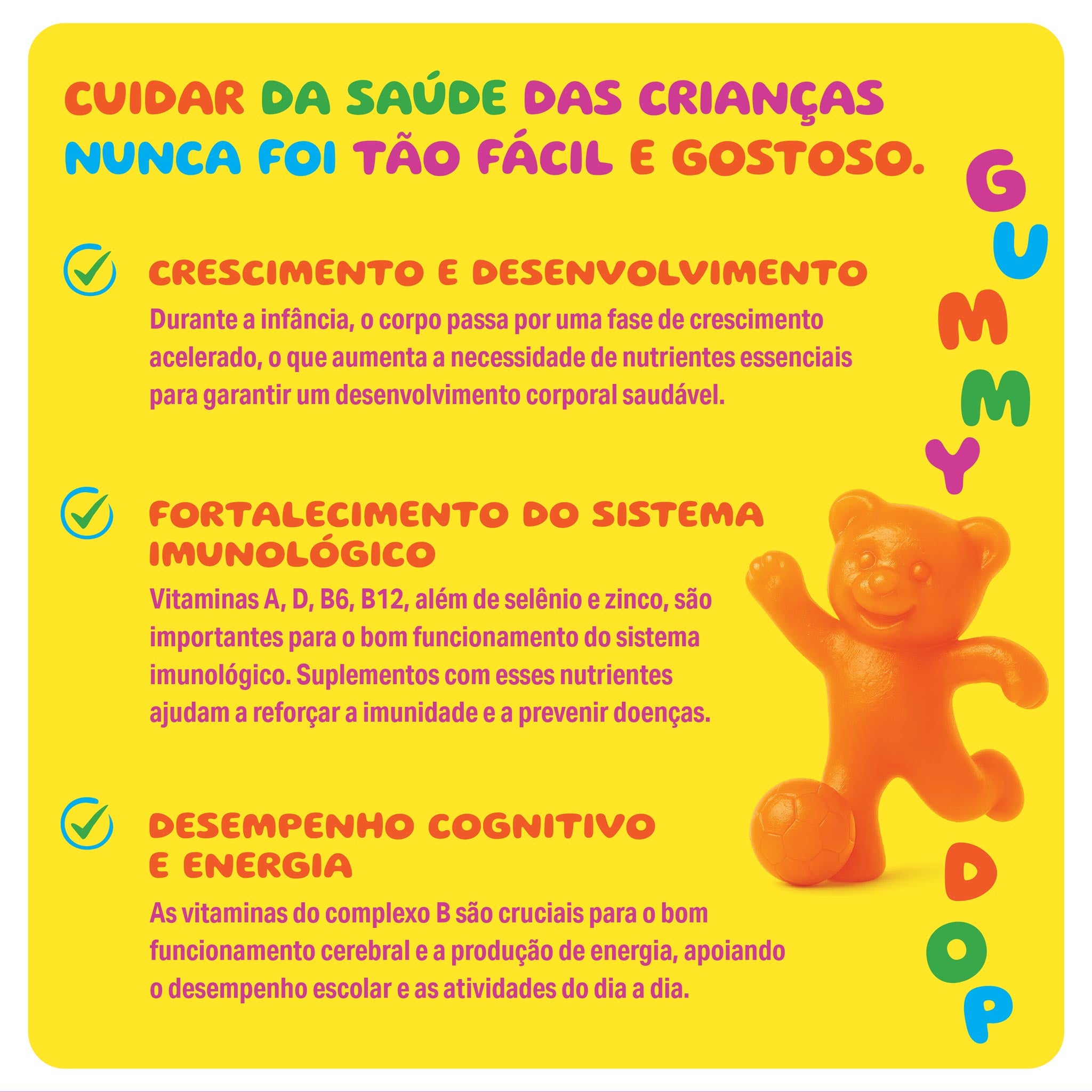 GUMMYDOP KIDS Multivitamínico A-Z Sabor Tangerina 60 Gomas