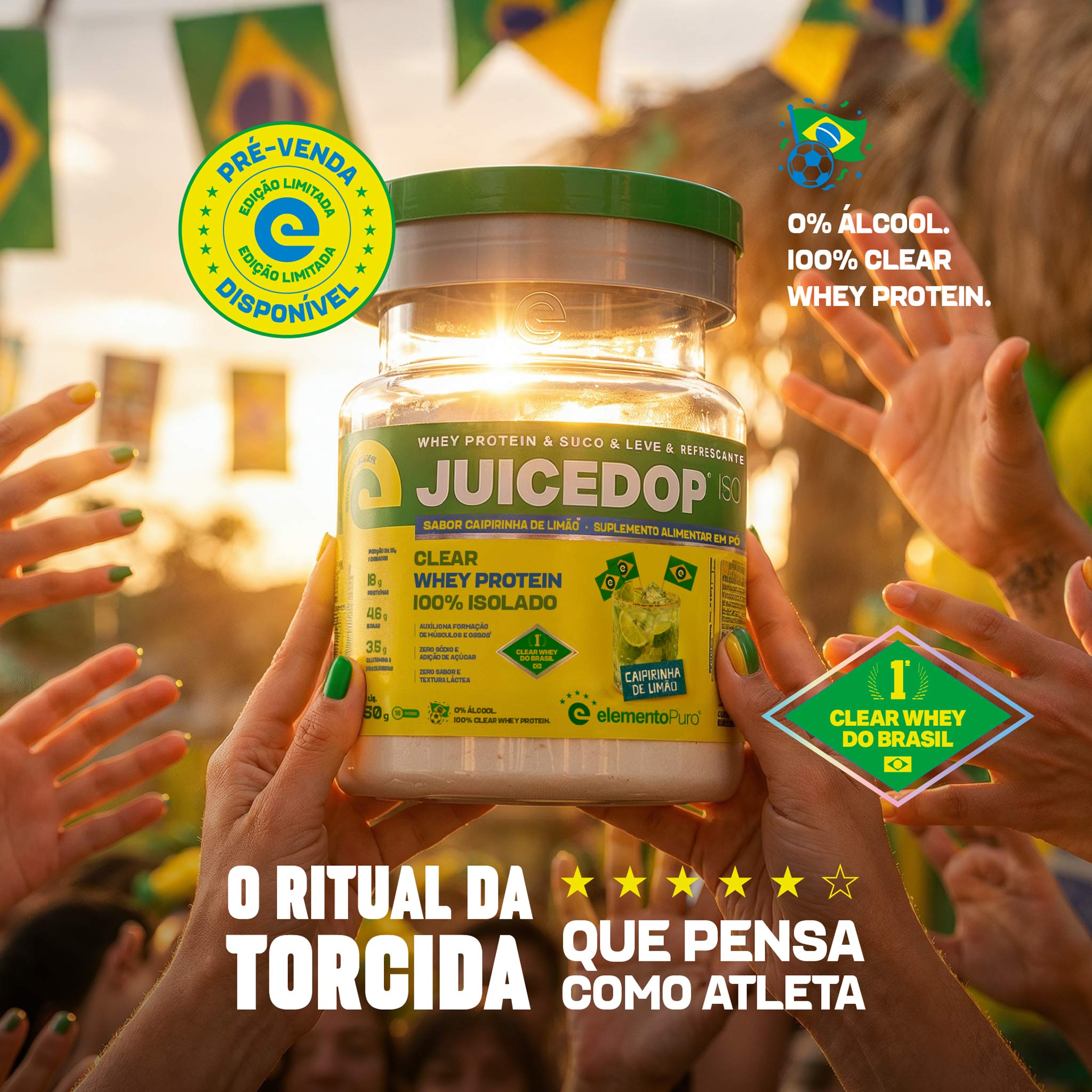 JUICEDOP Clear Whey Protein Caipirinha de Limão 450g