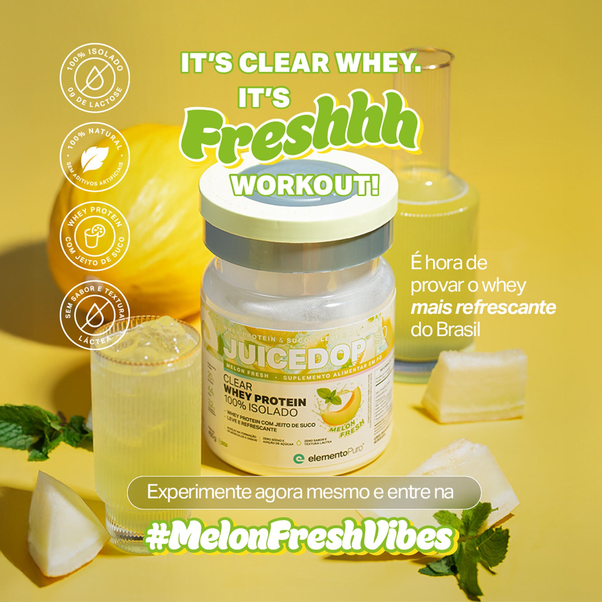 JUICEDOP Clear Whey Protein Melon Fresh 450g