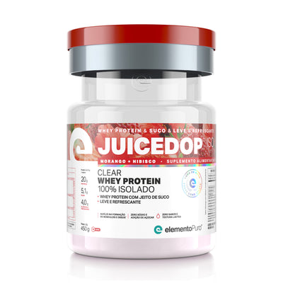 JUICEDOP Clear Whey Protein Morango com Hibisco 450g