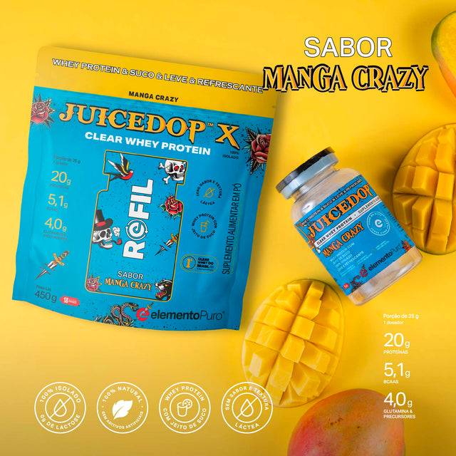 REFIL JUICEDOP Clear Whey Protein Manga Crazy 450g