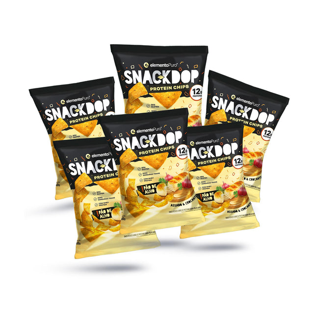 KIT Degusta SNACKDOP Protein Chips Pão de Alho - 6 Und.