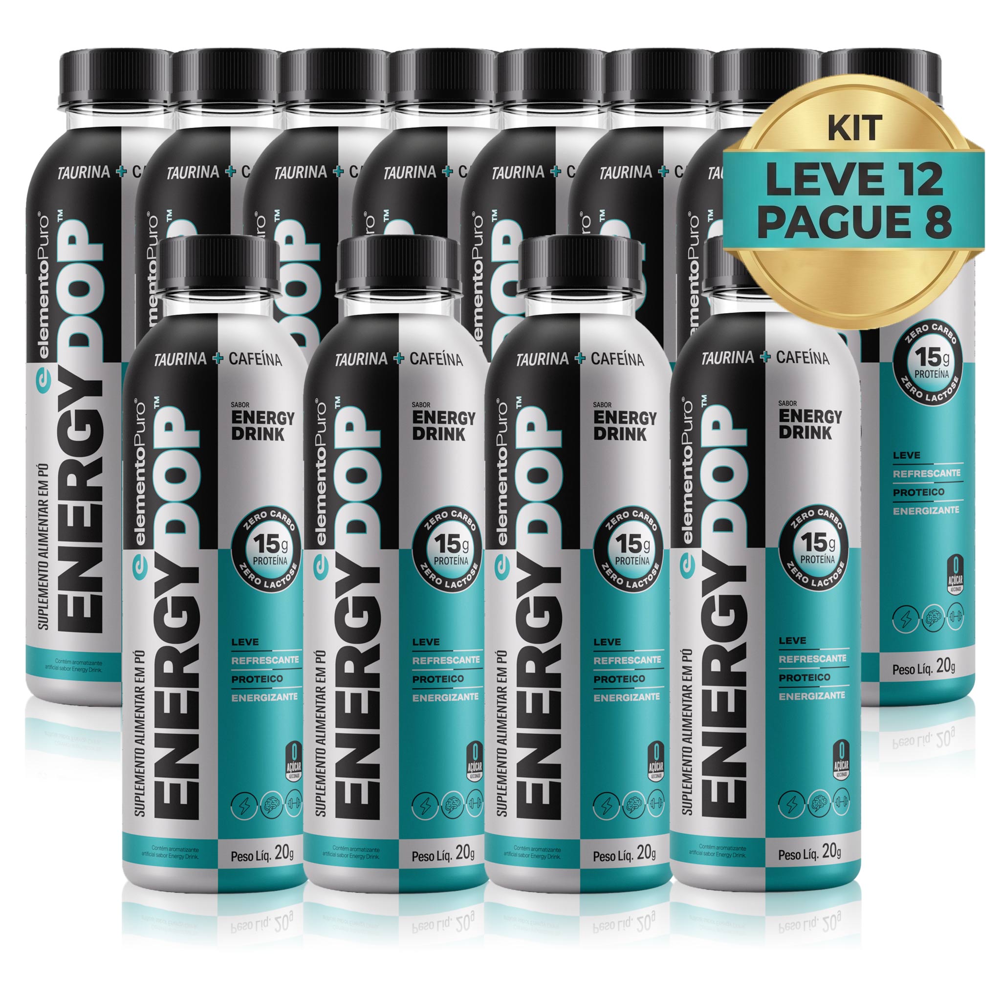 Leve 12 Pague 8 - KIT ENERGYDOP Energy Drink 12x20g