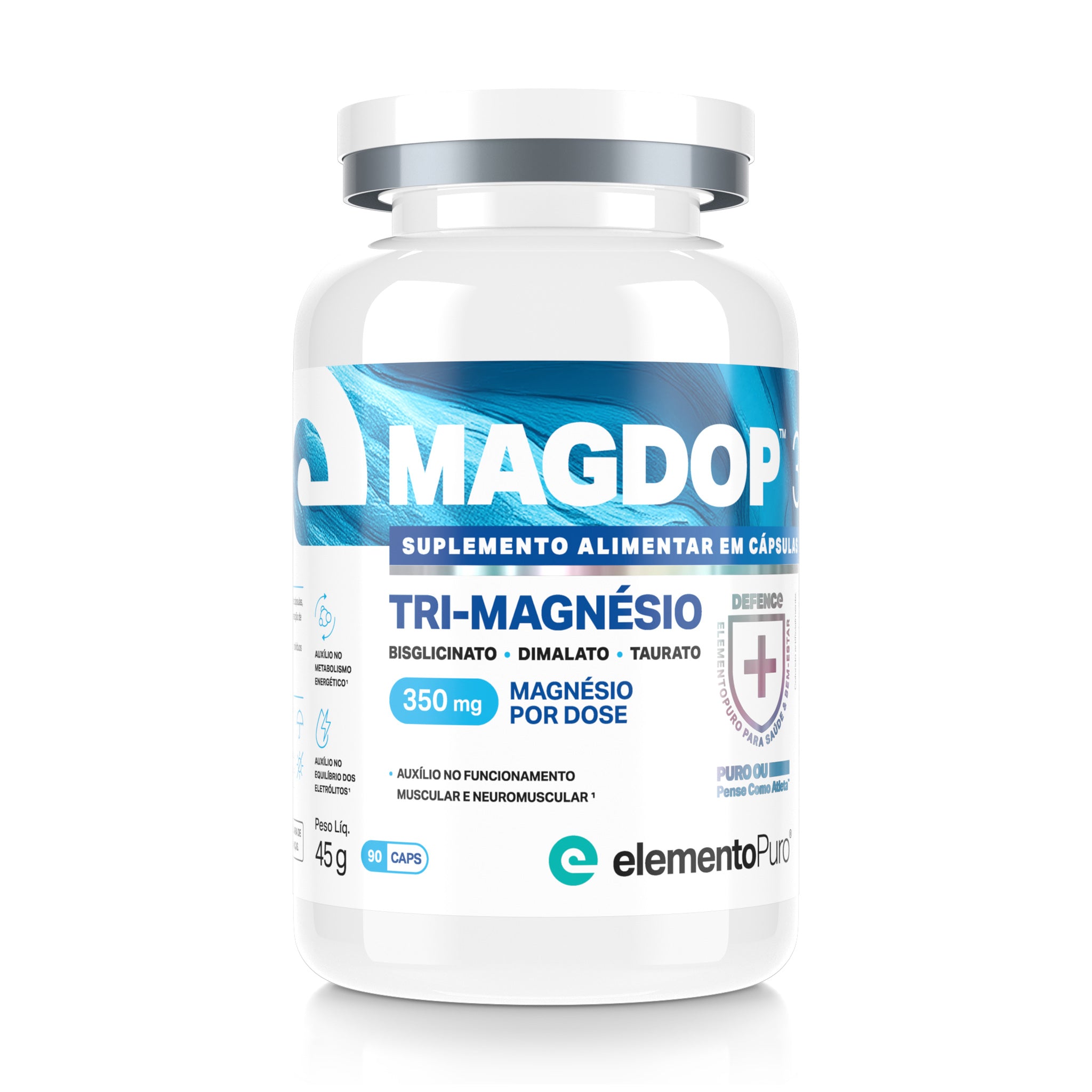 MAGDOP 3 Tri-Magnésio 90 Cápsulas