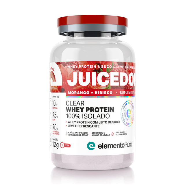MONODOSE JUICEDOP Clear Whey Protein Morango com Hibisco 12g