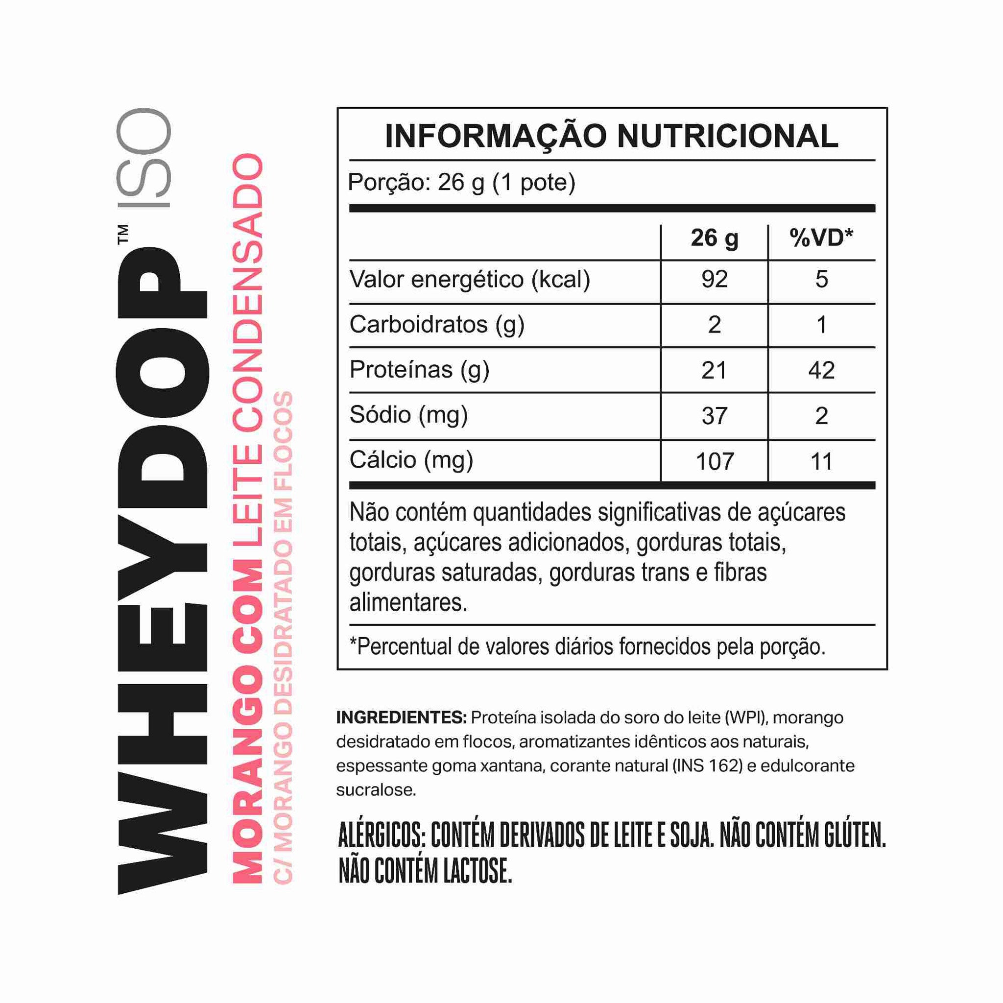 MONODOSE WHEYDOP ISO Morango com Leite Condensado 26g