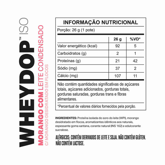 MONODOSE WHEYDOP ISO Morango com Leite Condensado 26g