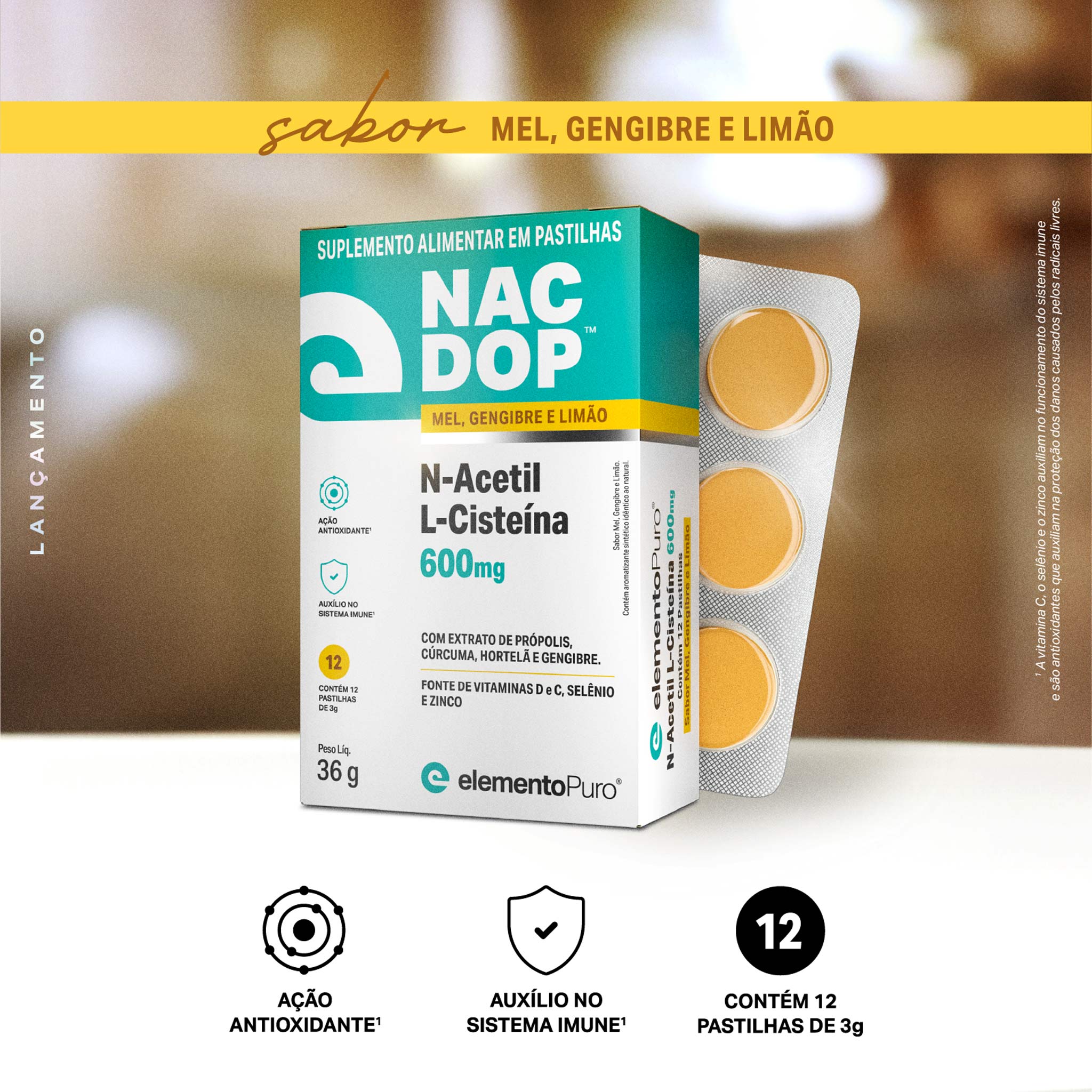 NACDOP Antioxidante 12 Pastilhas