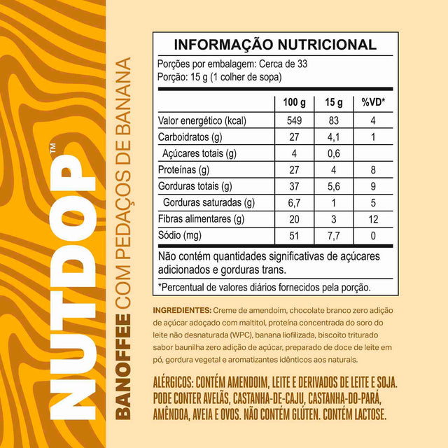 NUTDOP Creme Proteico de Amendoim - Banoffee 500g