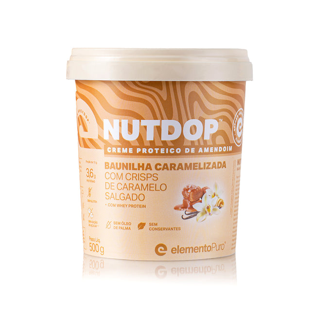 NUTDOP Creme Proteico de Amendoim - Baunilha Caramelizada 500g