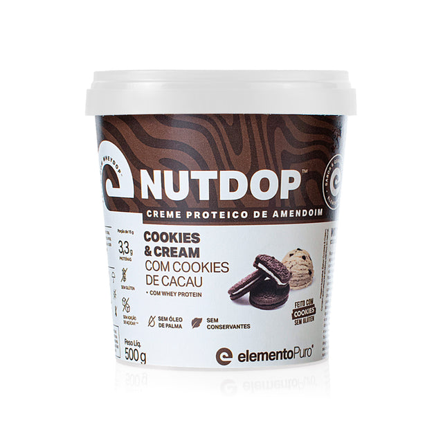 NUTDOP Creme Proteico de Amendoim - Cookies & Cream 500g