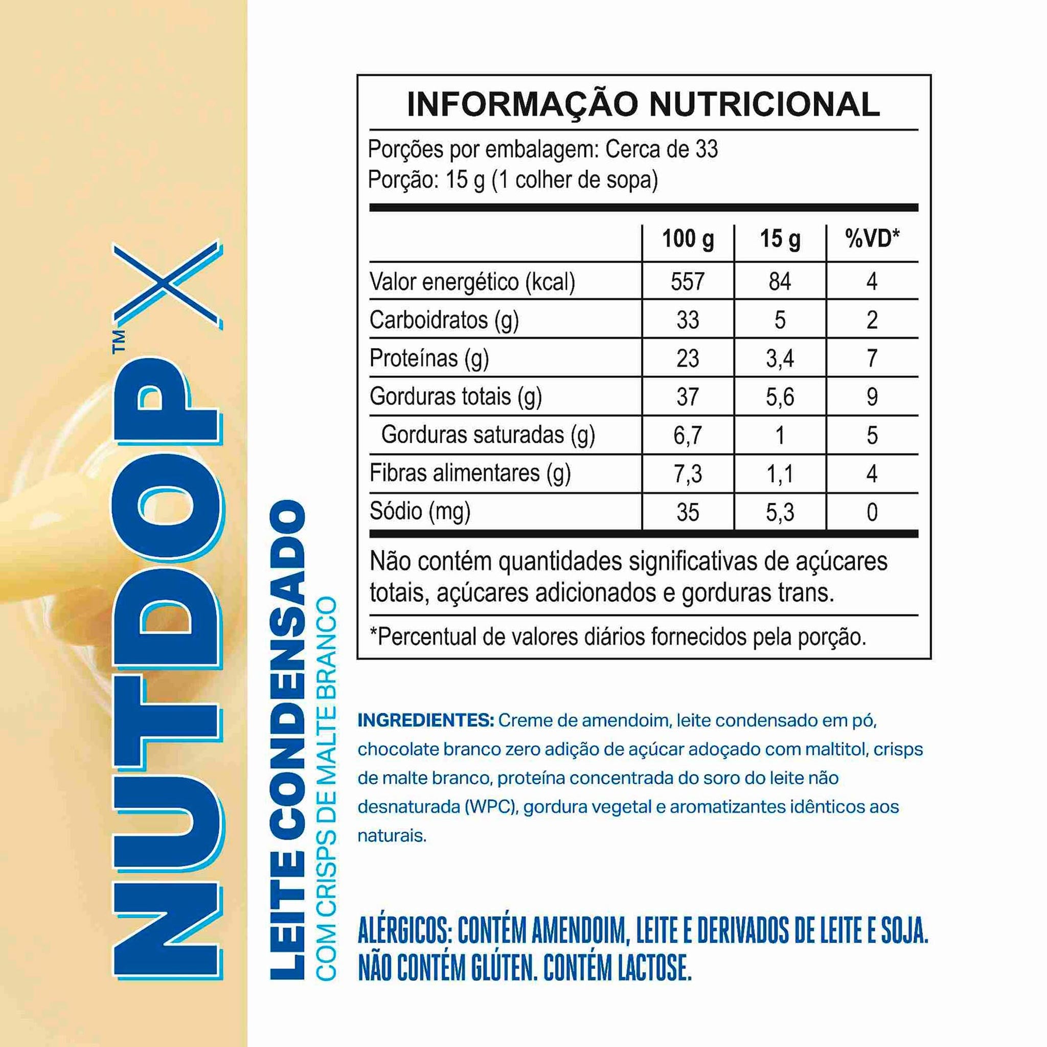 NUTDOP Creme Proteico de Amendoim - Leite Condensado 500g