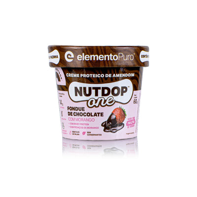 NUTDOP ONE Creme Proteico de Amendoim - Fondue de Chocolate com Morango 60g