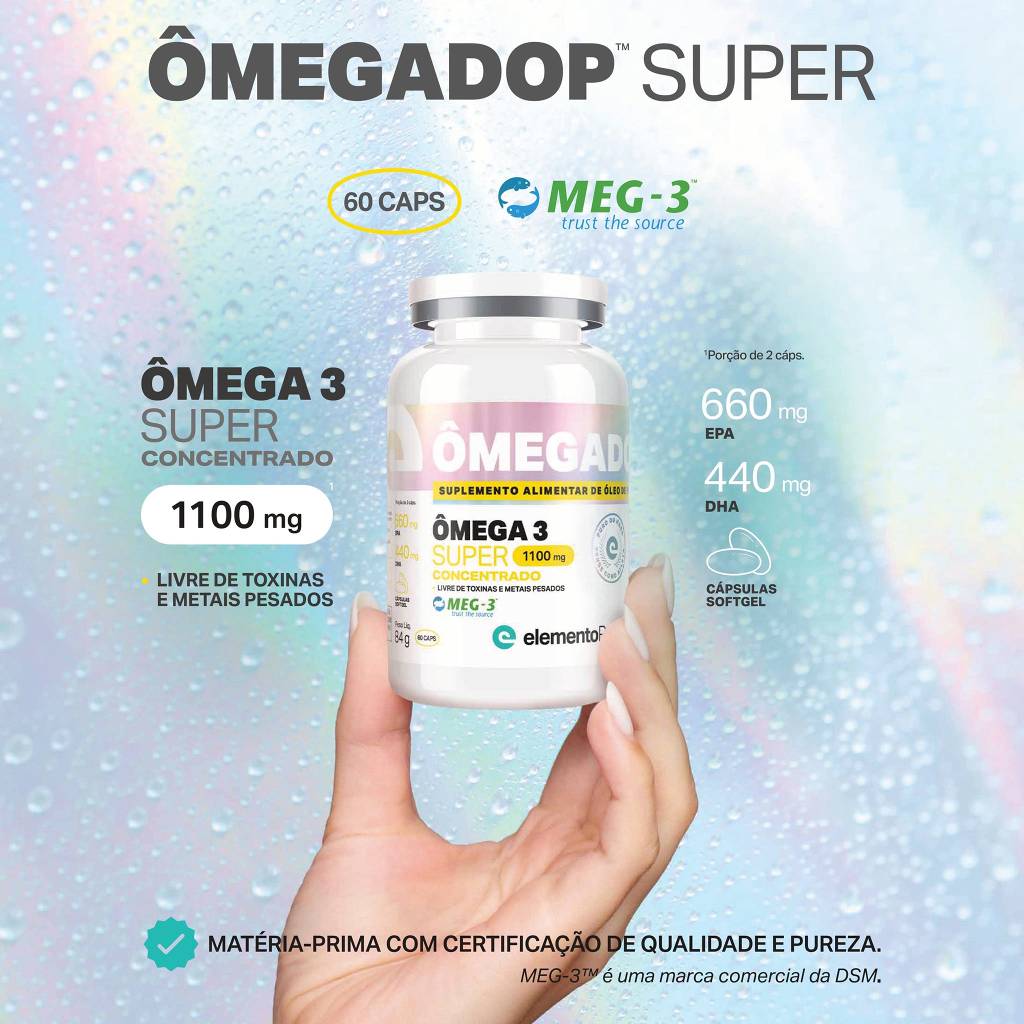 ÔMEGADOP Ômega 3 Super Concentrado 60 Cápsulas