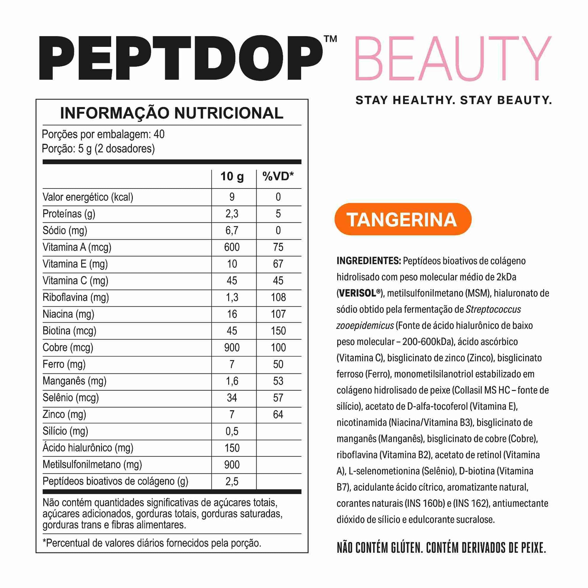PEPTDOP BEAUTY Colágeno Verisol® Tangerina 200g