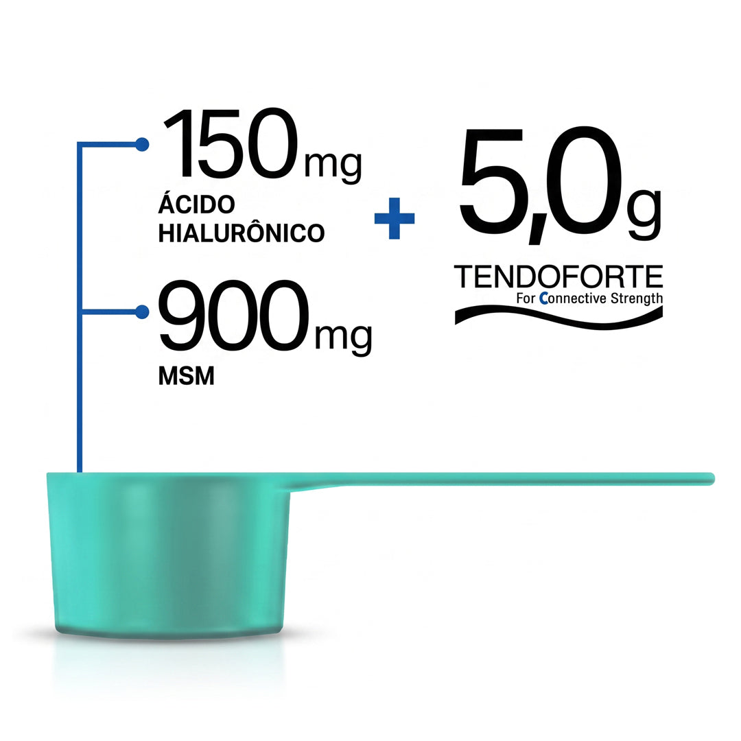Porção de 10g de PEPTDOP MOVE com TENDOFORTE®, ácido hialurônico e MSM