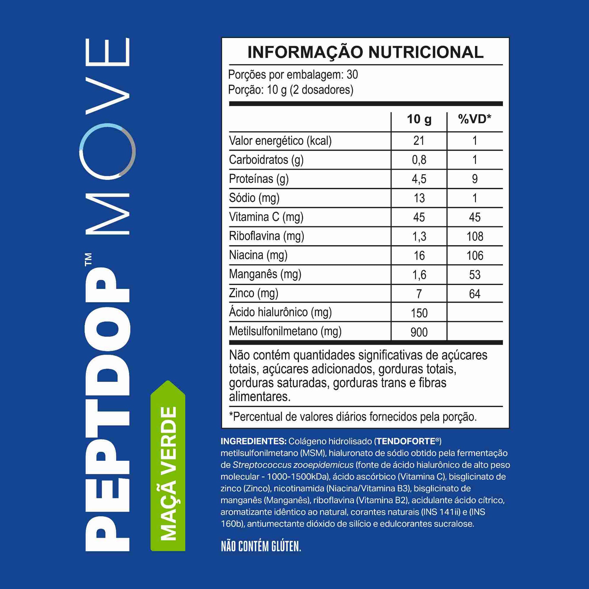 PEPTDOP MOVE TENDOFORTE® Maçã Verde 300g