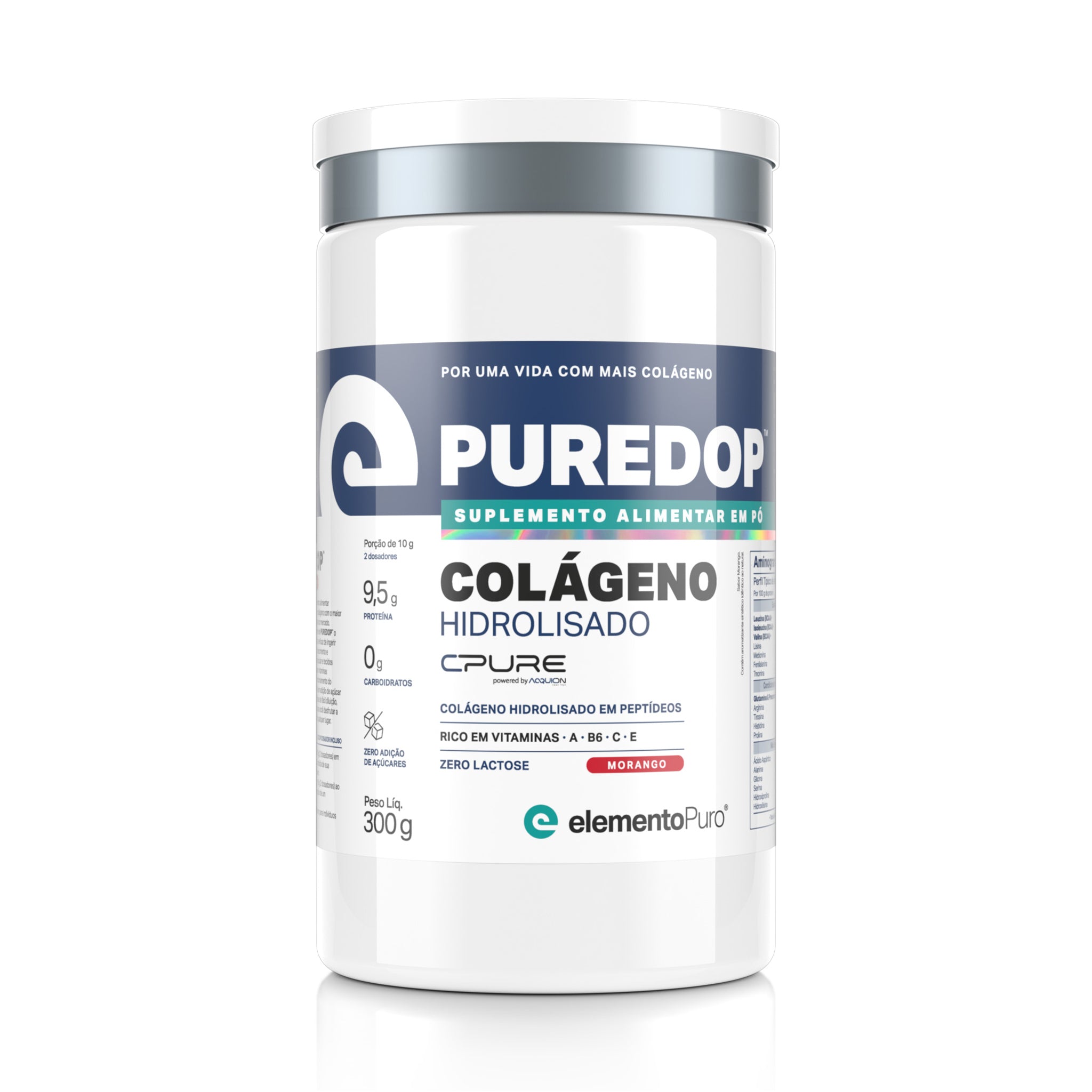 PUREDOP Colágeno Hidrolisado CPURE® Morango 300g