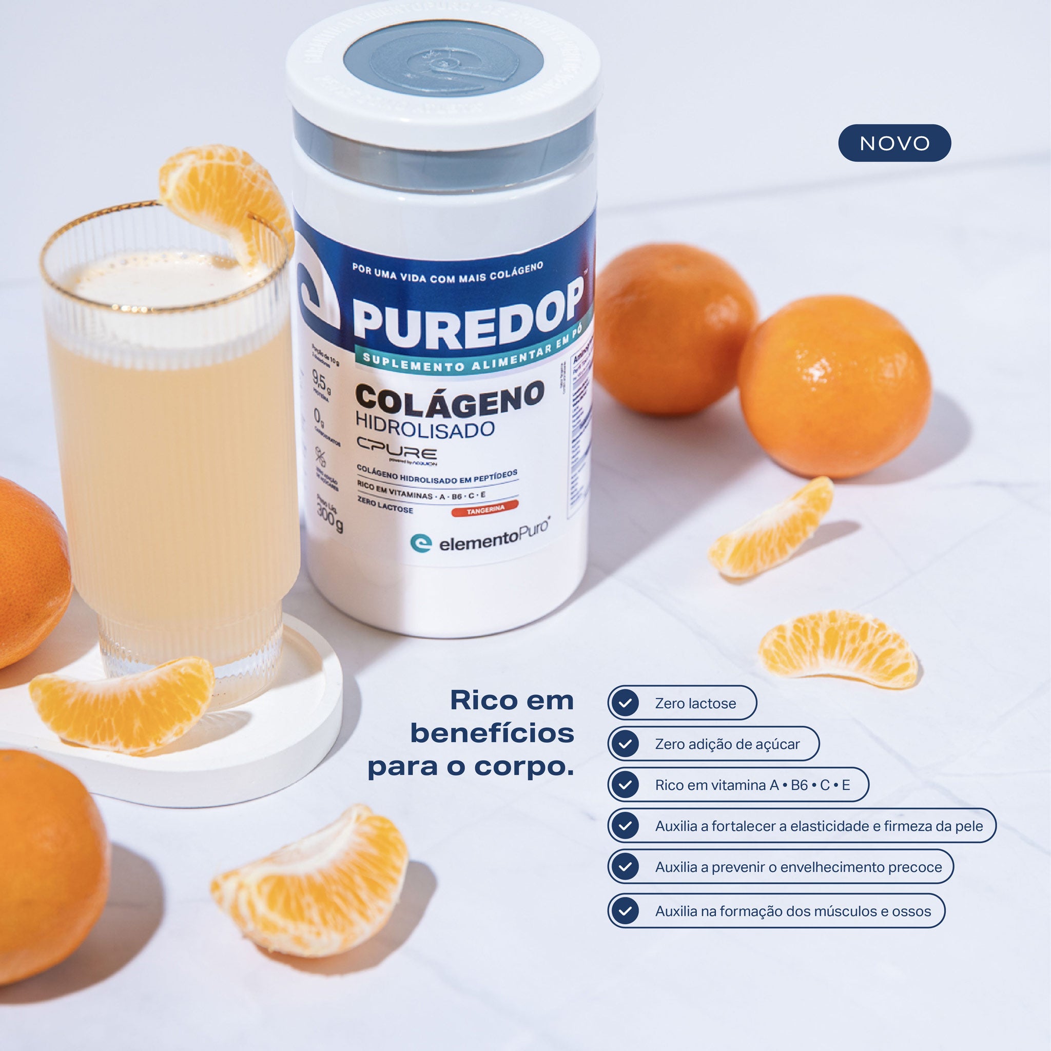 PUREDOP Colágeno Hidrolisado CPURE® Tangerina 300g