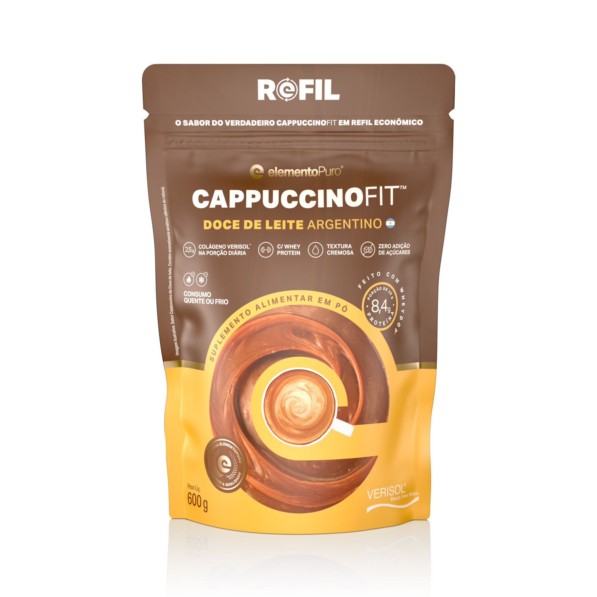 REFIL CAPPUCCINOFIT Doce de Leite Argentino 600g
