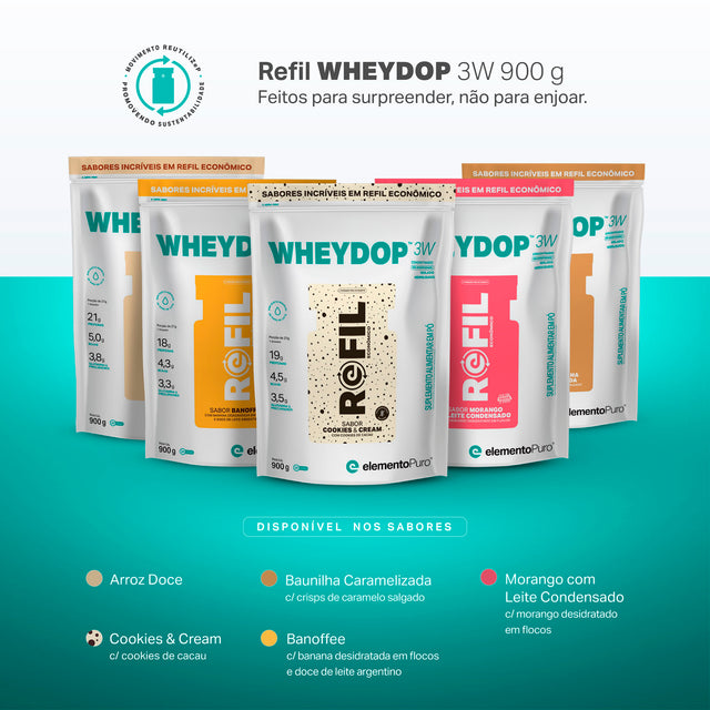 REFIL WHEYDOP 3W Baunilha Caramelizada 900g