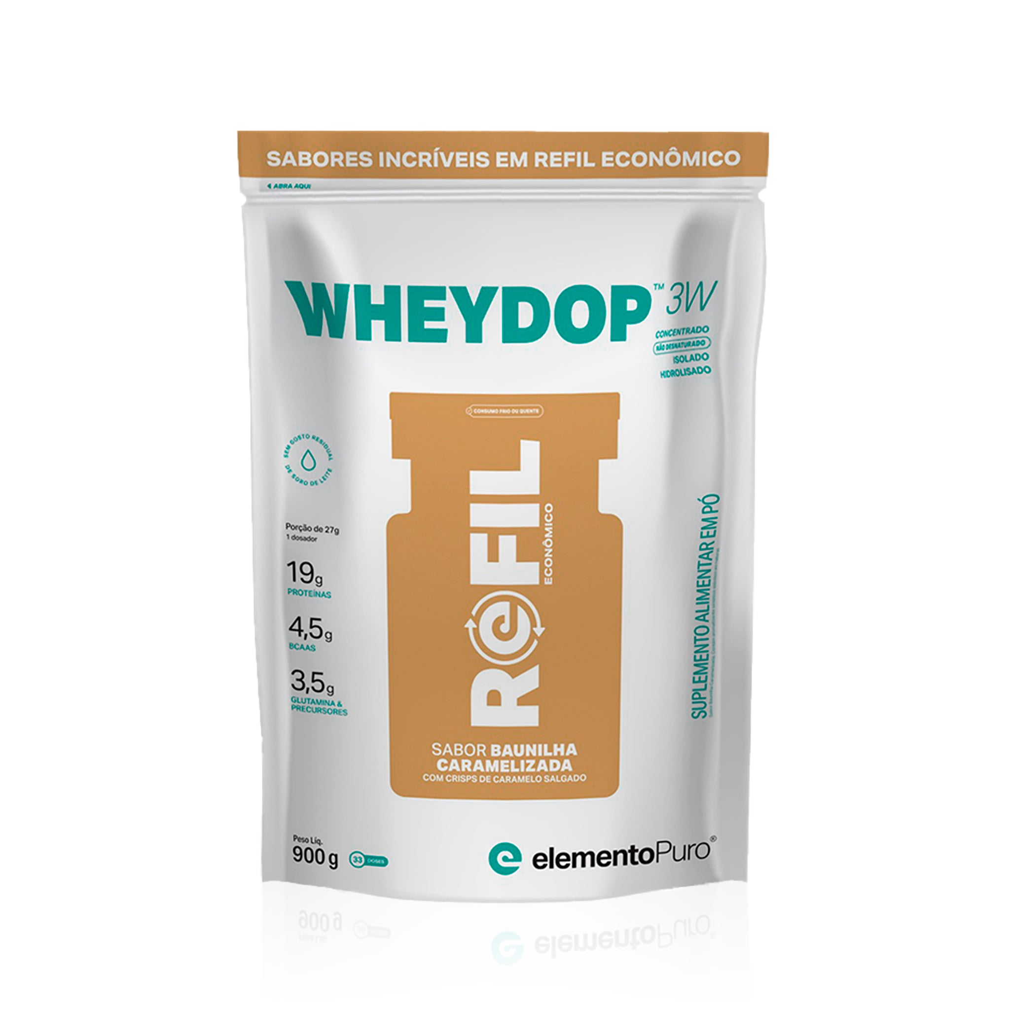 REFIL WHEYDOP 3W Baunilha Caramelizada 900g