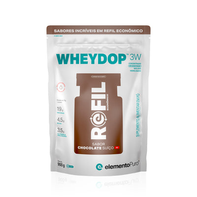 REFIL WHEYDOP 3W Chocolate Suíço 900g