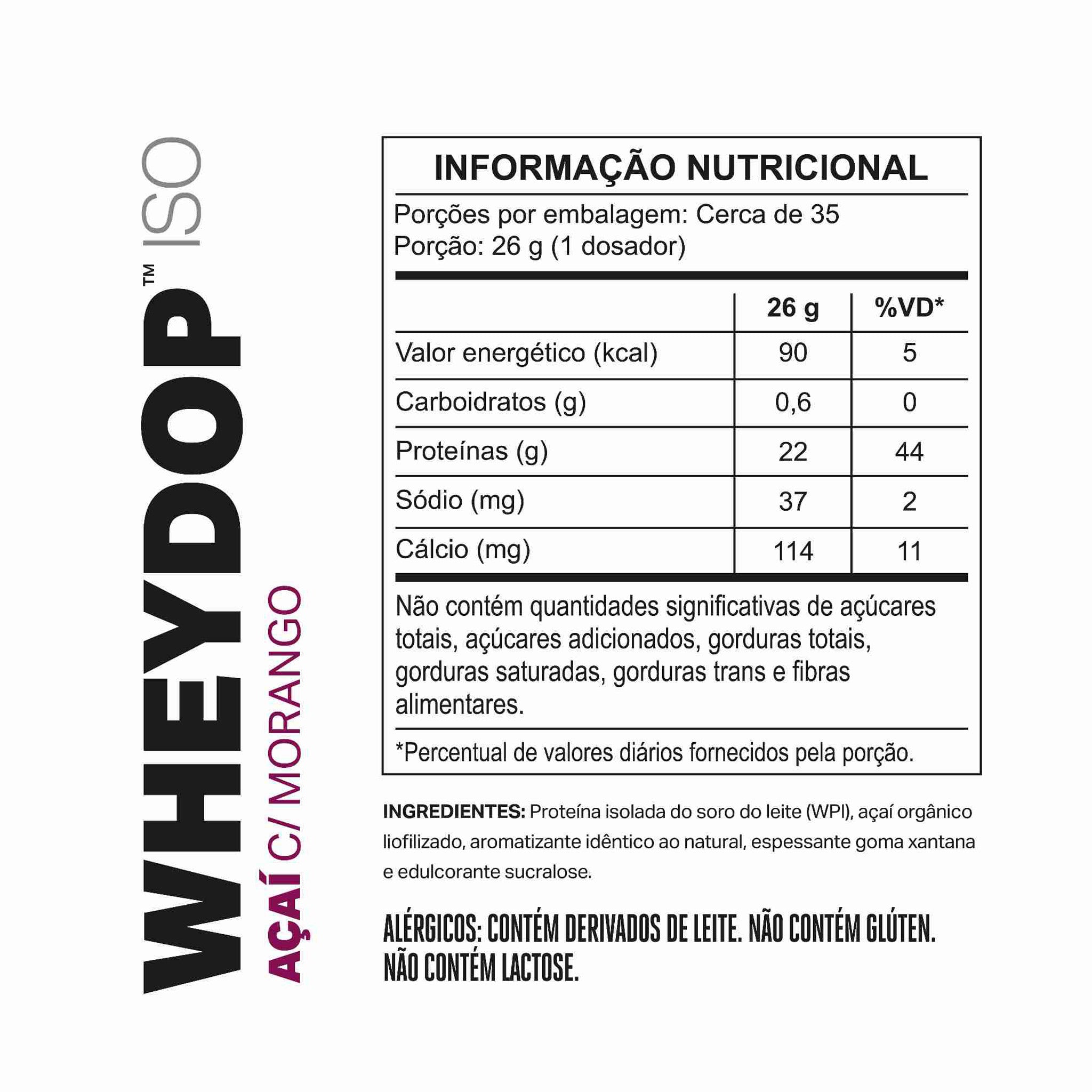 REFIL WHEYDOP ISO Açaí com Morango 900g
