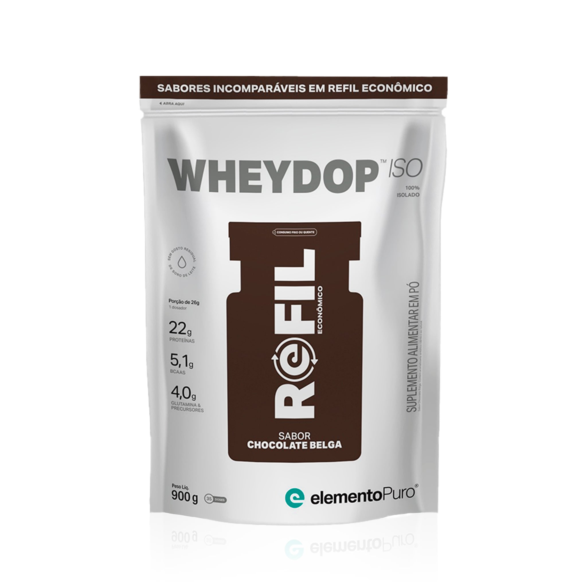 REFIL WHEYDOP ISO Chocolate Belga 900g