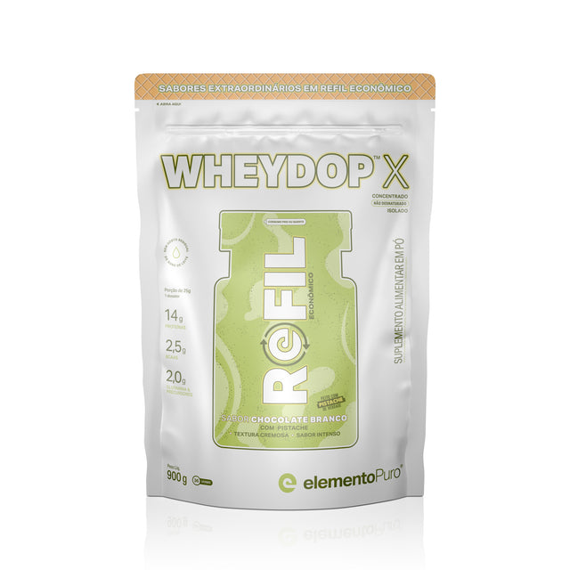 REFIL WHEYDOP X Chocolate Branco com Pistache 900g