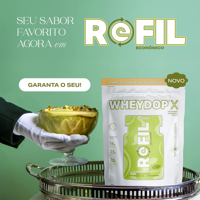 REFIL WHEYDOP X Chocolate Branco com Pistache 900g